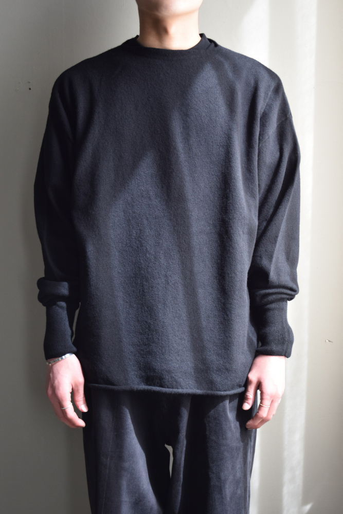 COMOLI (コモリ) ウール和紙 コモリニット [BLACK]