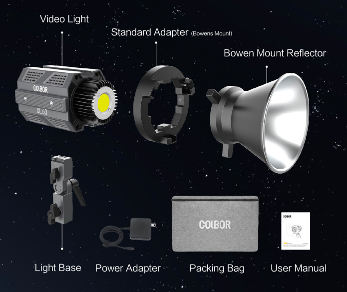 COLBORがモジュラー設計の2色COB LEDスポットライト「COLBOR CL60」を