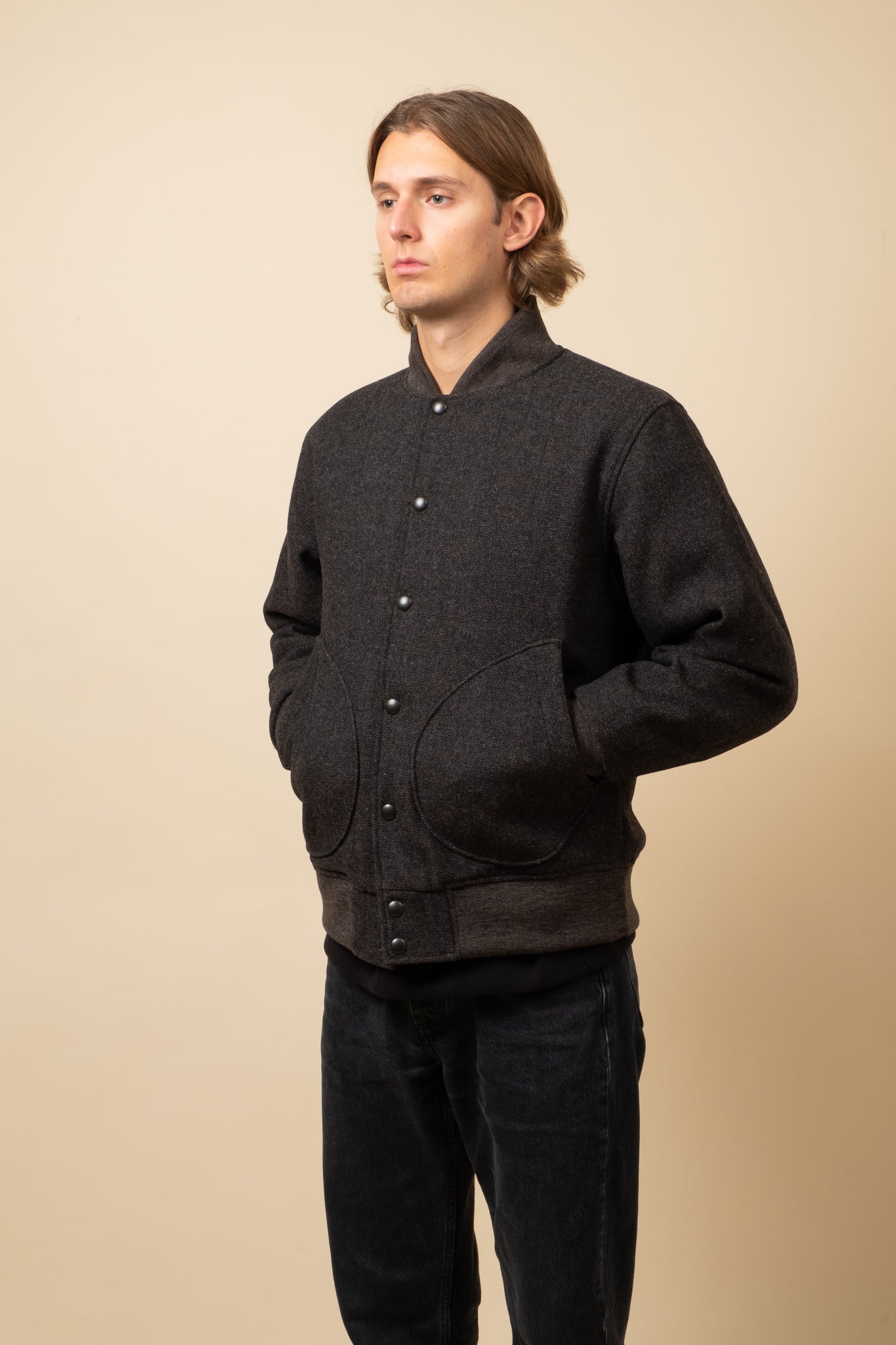 Jackman Melton Award Jacket - Black Mix – Circle of Friends Shop
