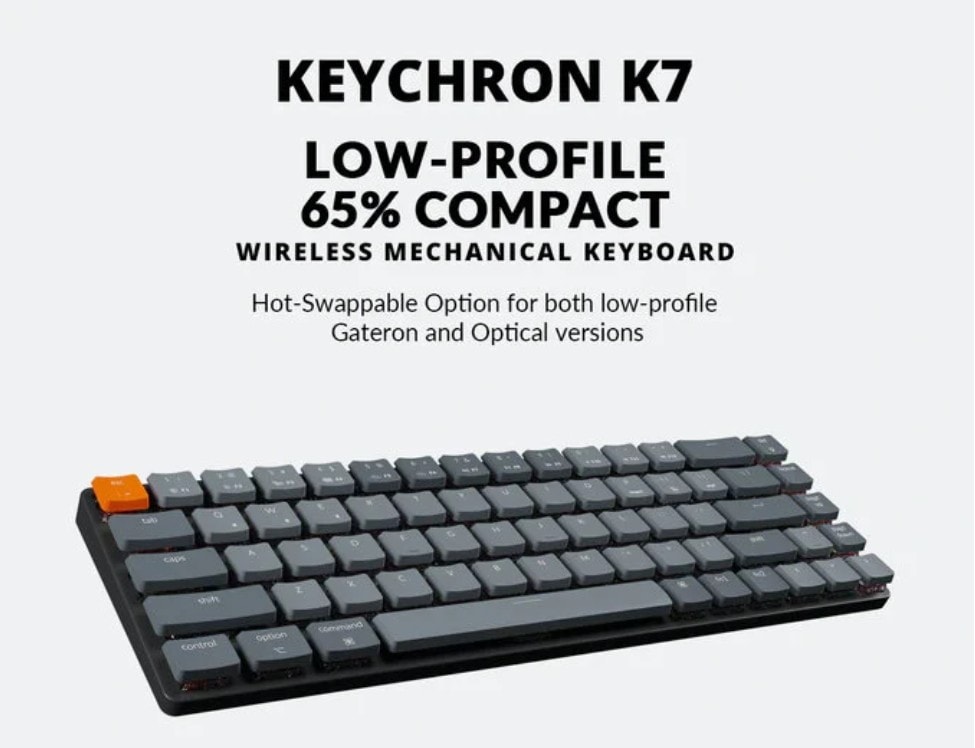 Be the first to nab Keychron's sleek new K7 mechanical keyboard