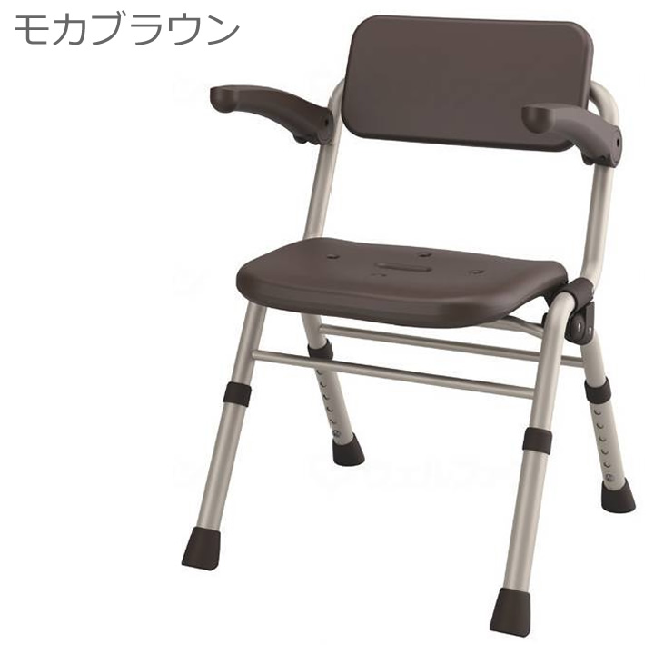 シャワーチェア [ユクリアAir] ミドルSP ワンタッチ プレミアム 肘掛け