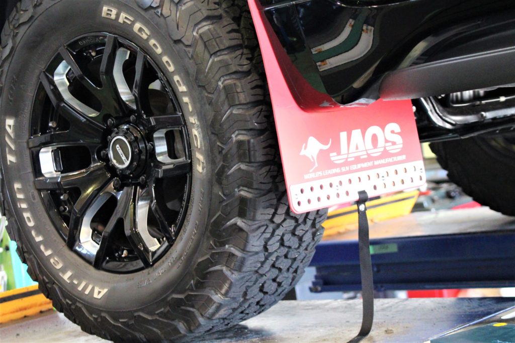 150系プラドにJAOSマッドガード3装着！ワイヤーキットも同時取付