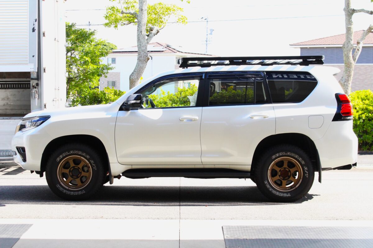 150プラドにJAOS BATTLEZ リフトアップセットVFCA ver.B！水平スタイル