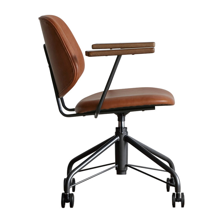 アボックデスクチェア肘付 [PU-CAMEL]｜チェア/スツール｜CRUSH CRASH