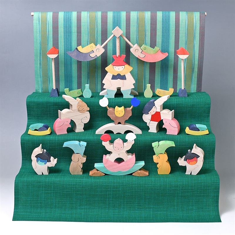 小黒三郎の五月人形段飾り(組み木)《予約受付中》｜木のおもちゃの通販