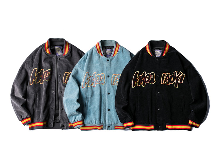 Men's Corduroy Baseball blouson stadium jumper jacket men and