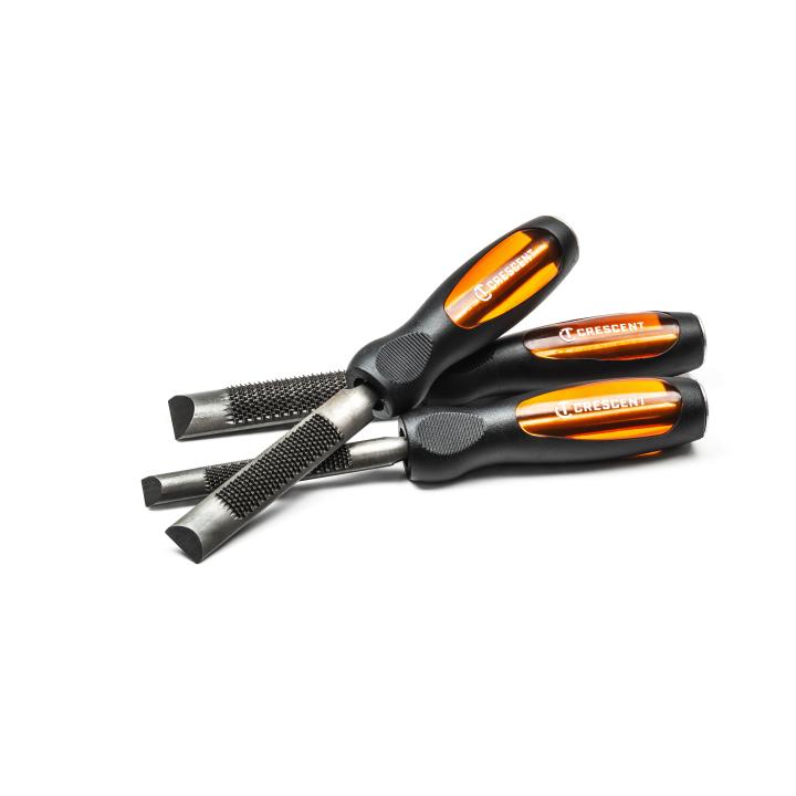 3 Pc. 4-in-1 Combination Chisel and Wood Rasp Set