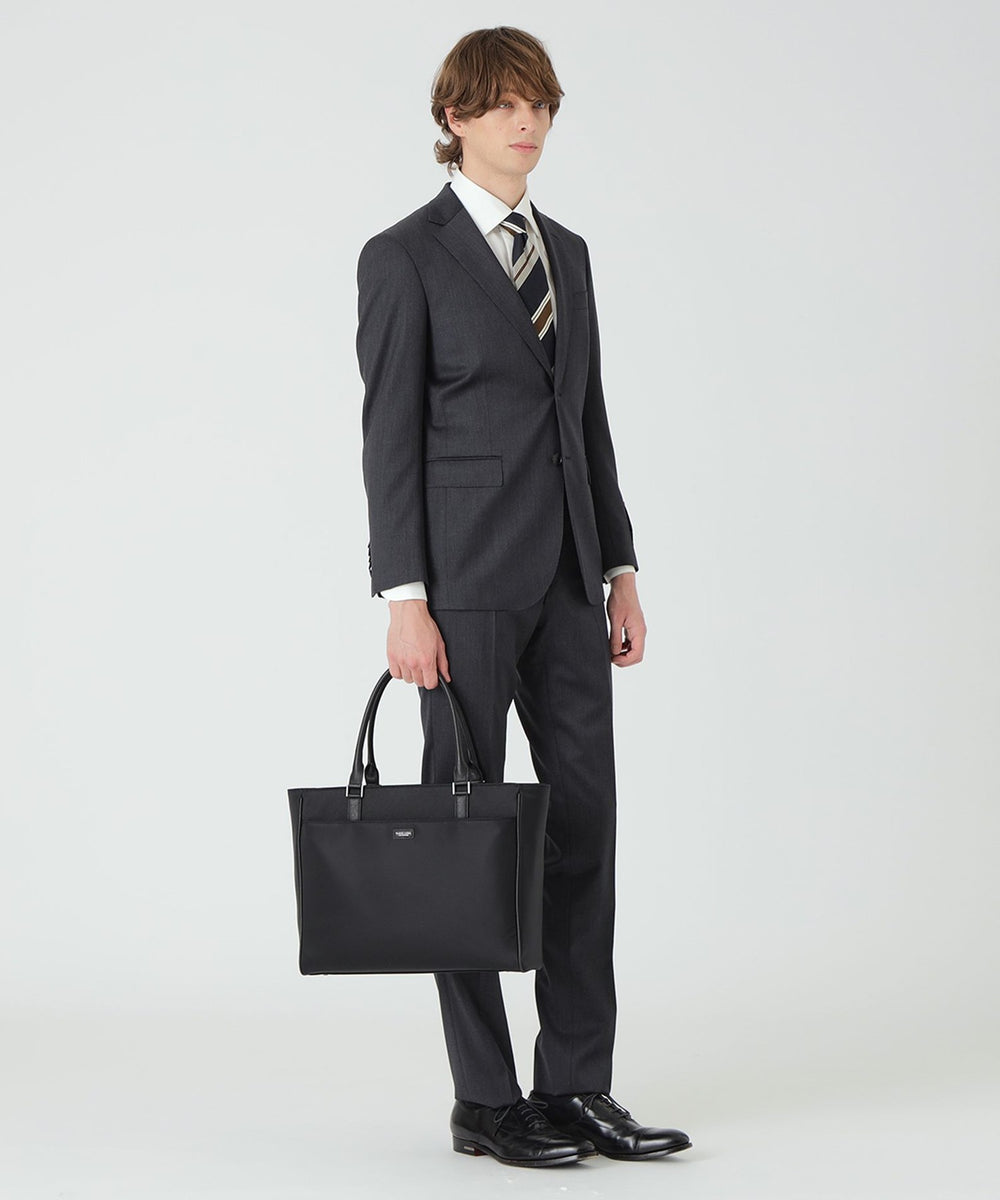 ナイロンコンビカルゼシャドークレストブリッジチェックビジネストート