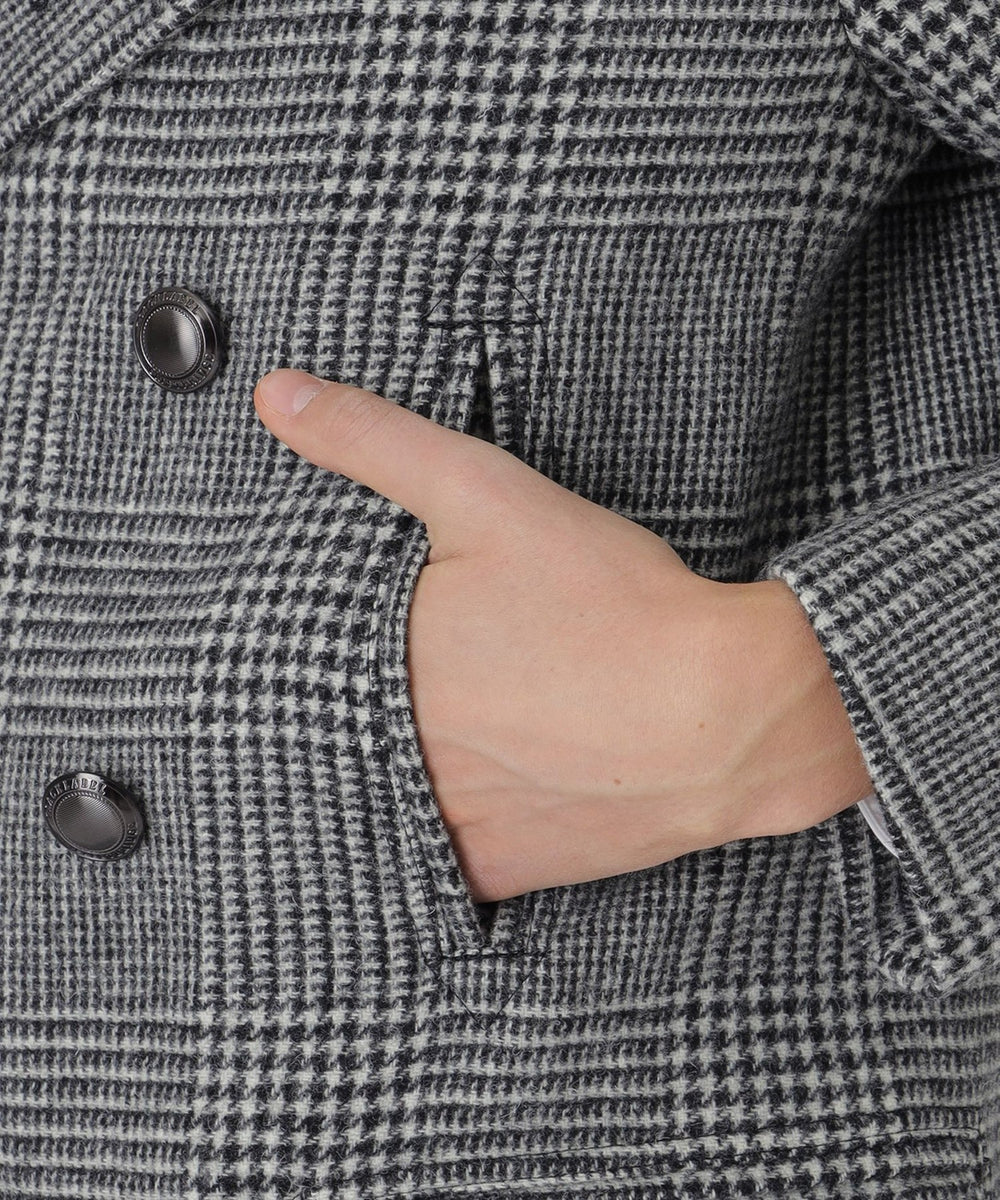 グレンチェックツイードミリタリーコート（コート）｜BLACK LABEL