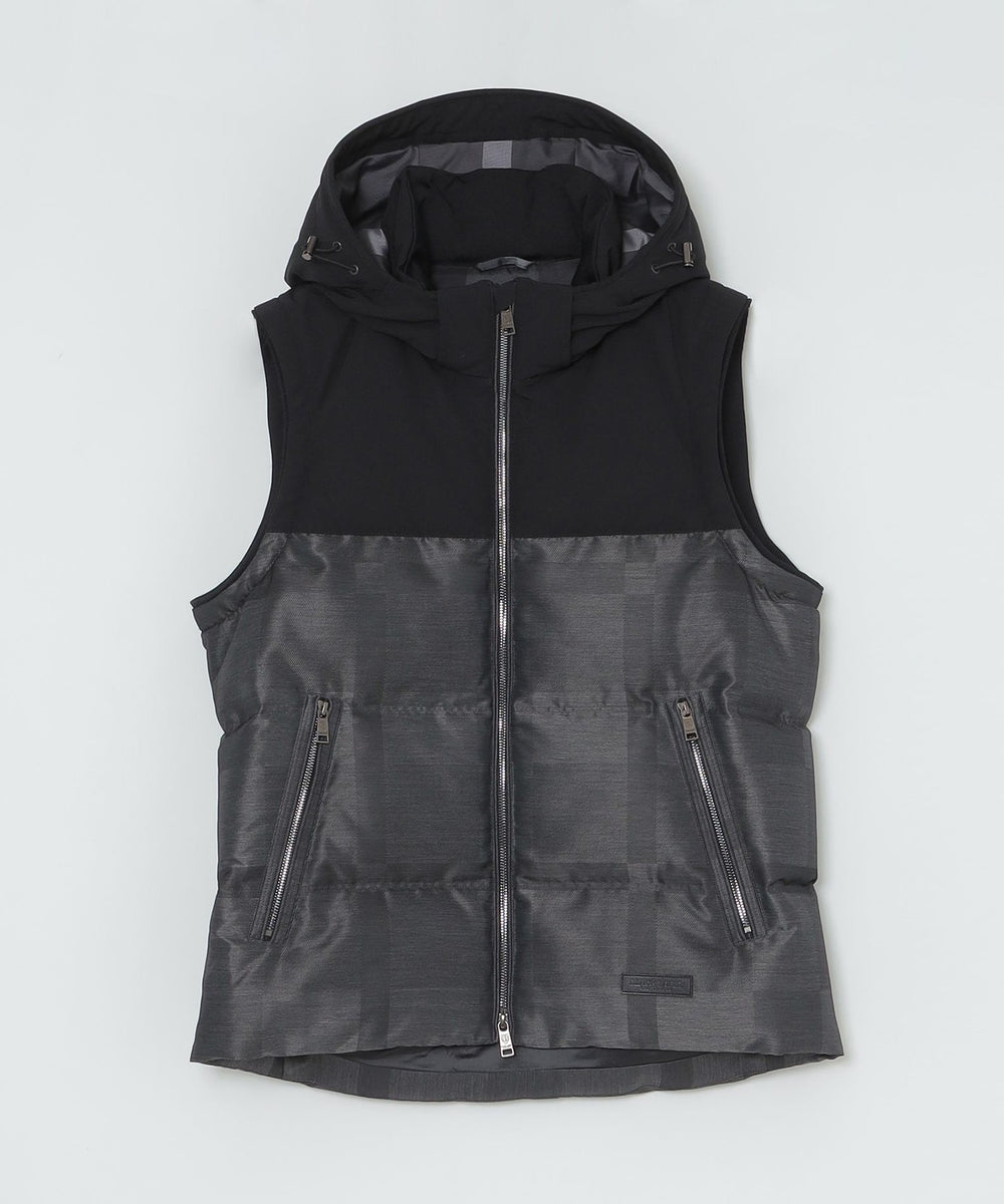 WEB限定】シャドーチェックダウンベスト（ブルゾン）｜BLACK LABEL