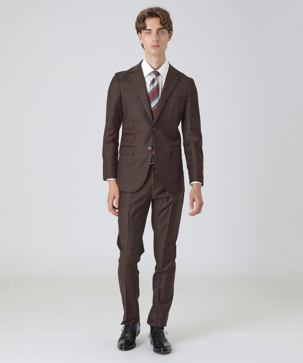 一部店舗限定】MINOVAチョコレートブラウンチェックスーツ（スーツ