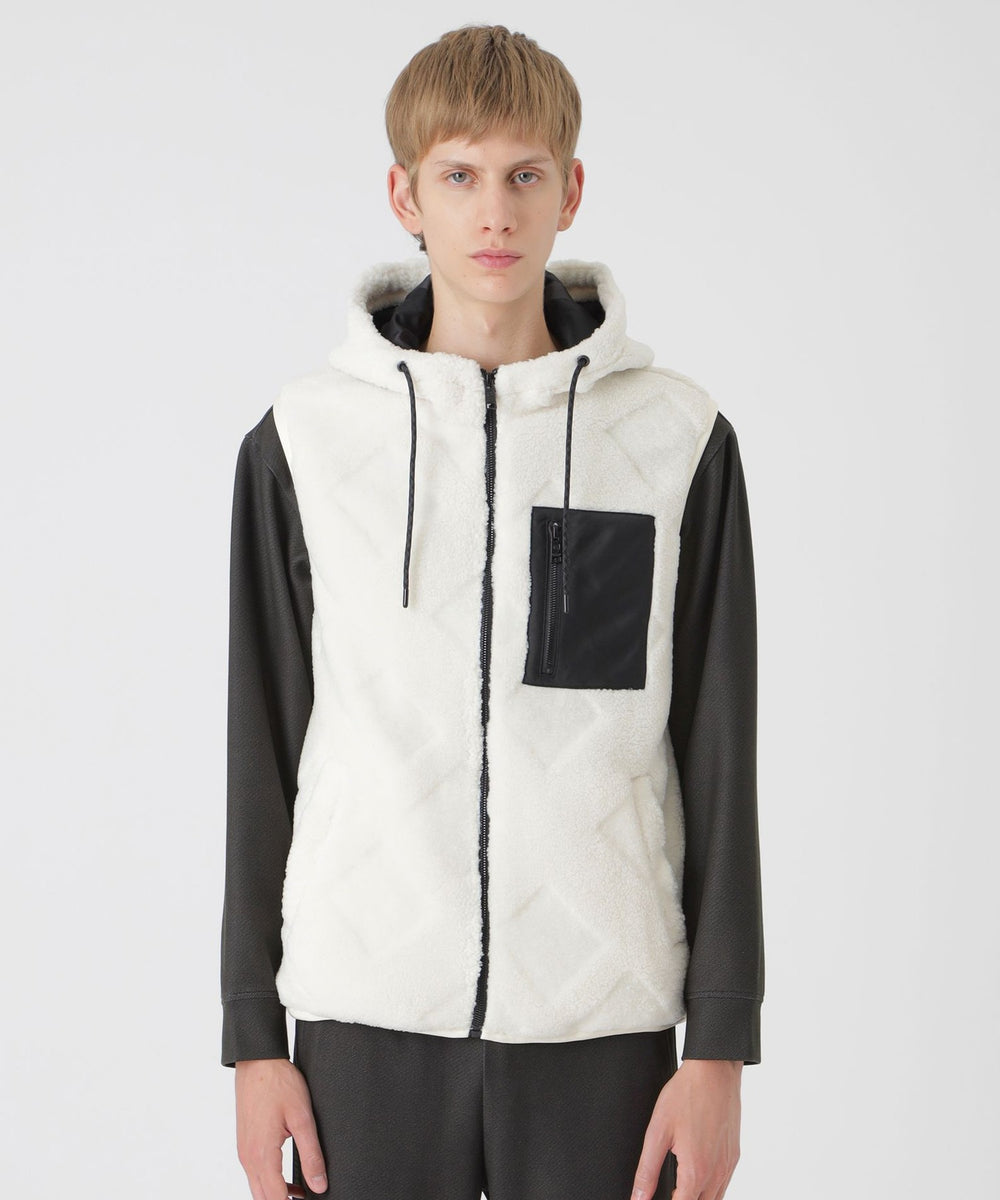 BLACK lab.】シャドーチェックボアベスト（カットソー）｜BLACK LABEL