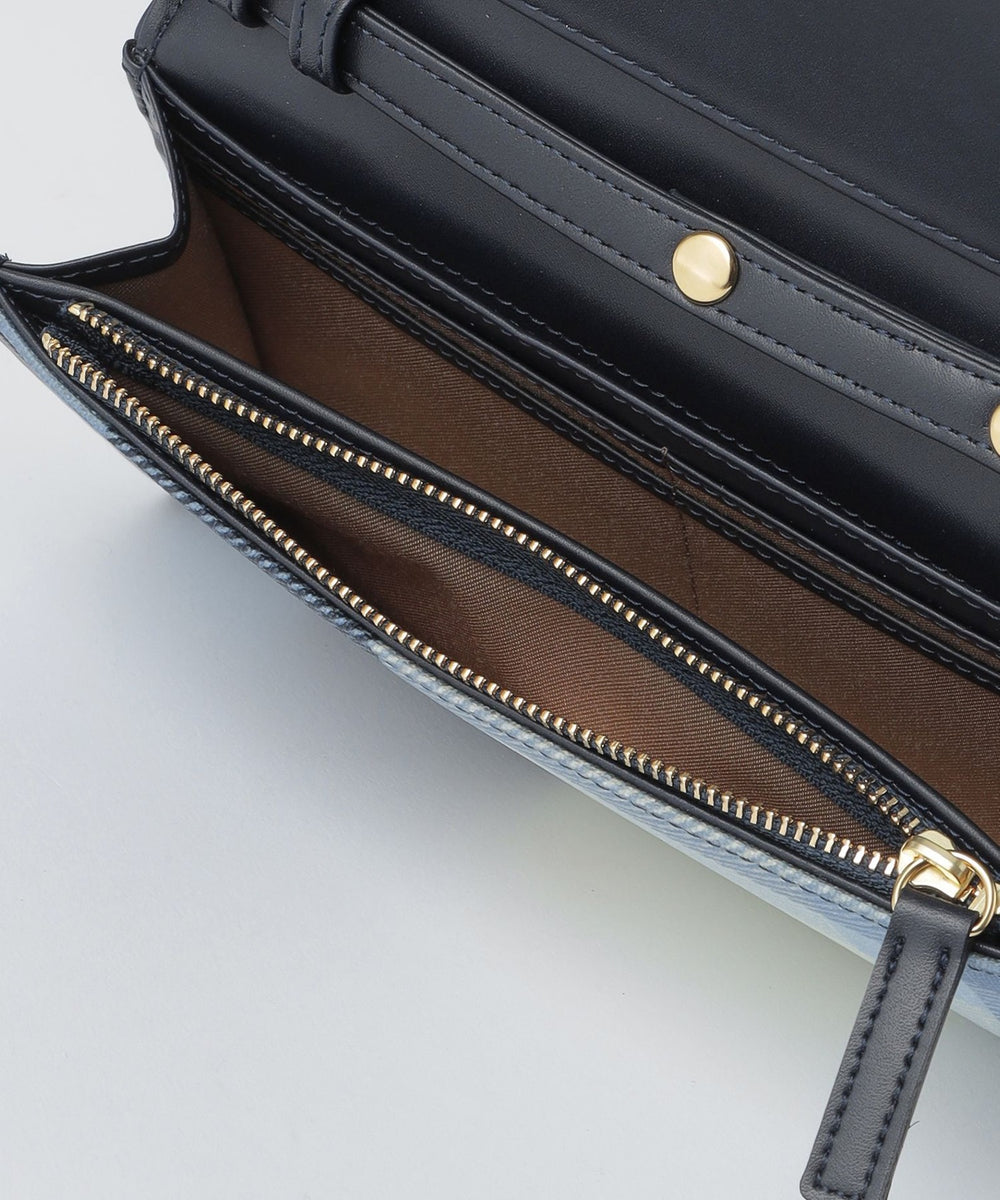 クレストブリッジチェックPVCウォレットショルダー（バッグ）｜BLUE