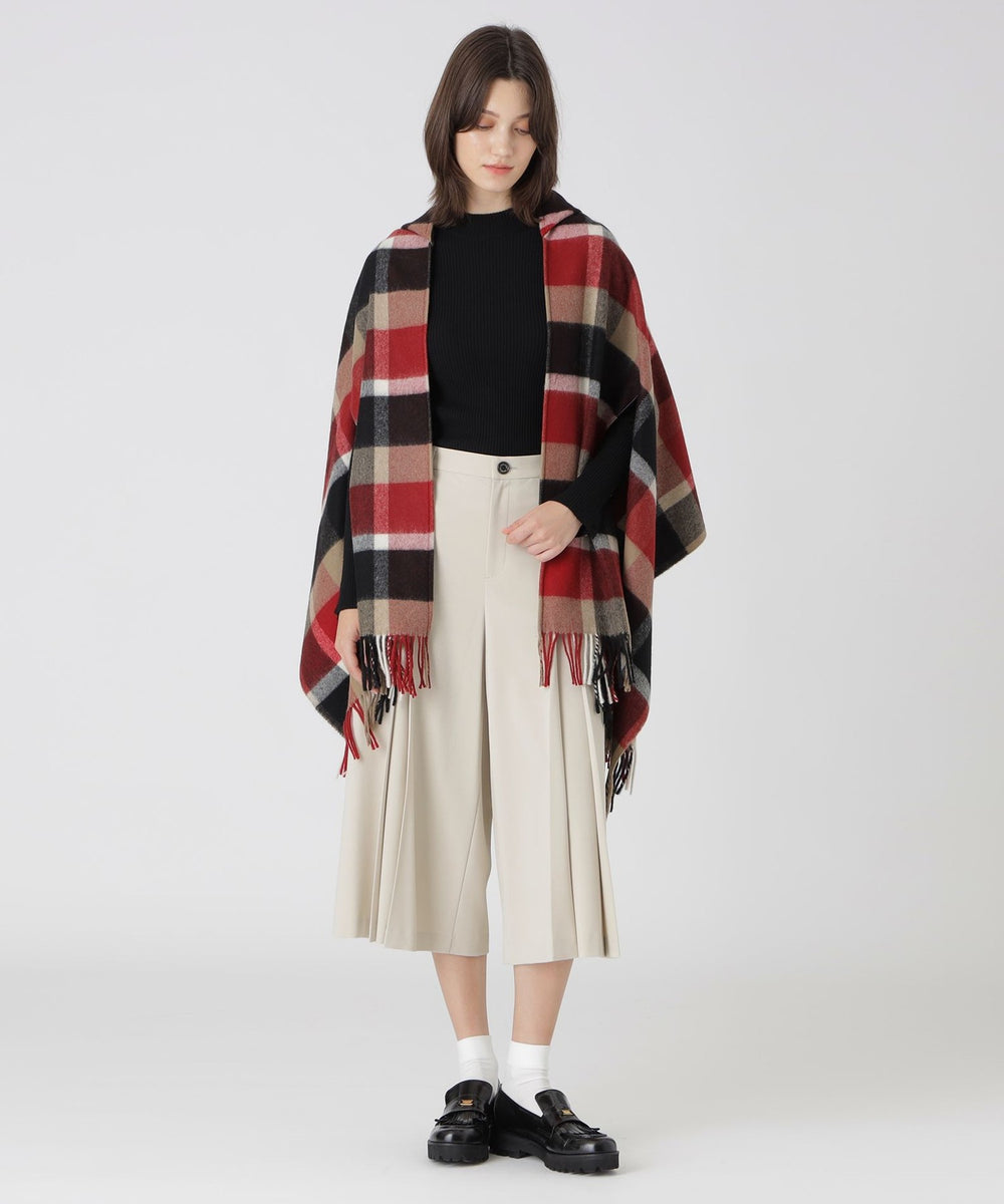 クレストブリッジチェックフード付きストール（マフラー・ストール
