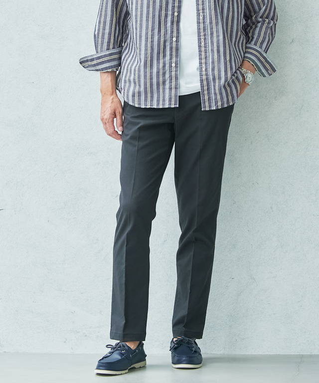 メンズ ストレッチ ノータック スマート チノパンツ【日本製生地】通販