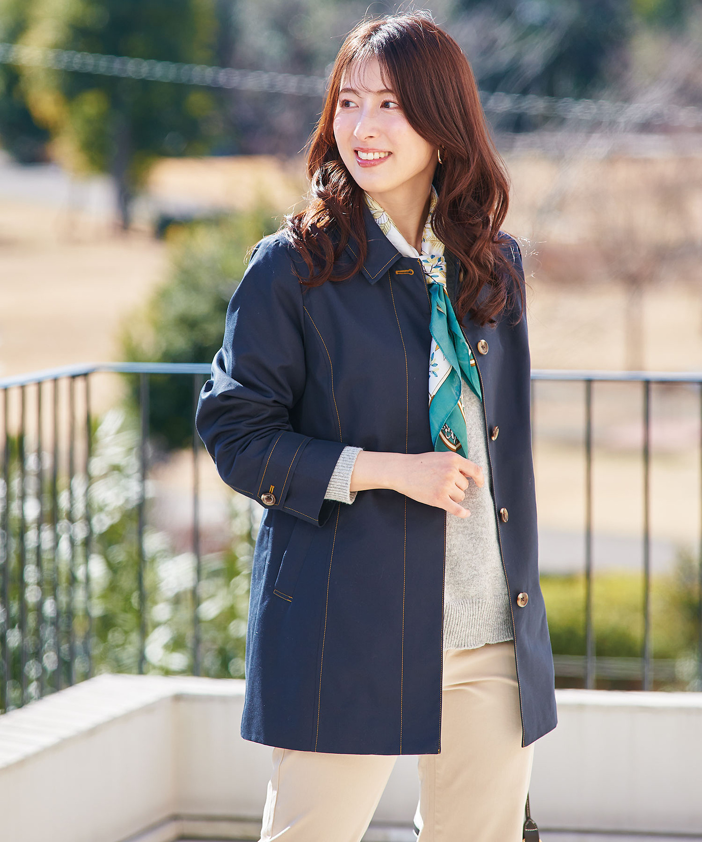 レディース チェリーコート【撥水加工】【花粉ガード】通販 [0304