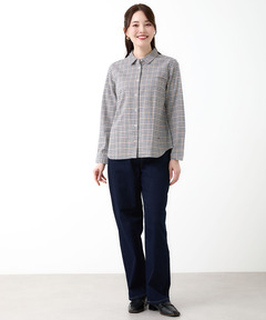 レディース クロコダイルタータン レギュラーカラー ブラウス通販