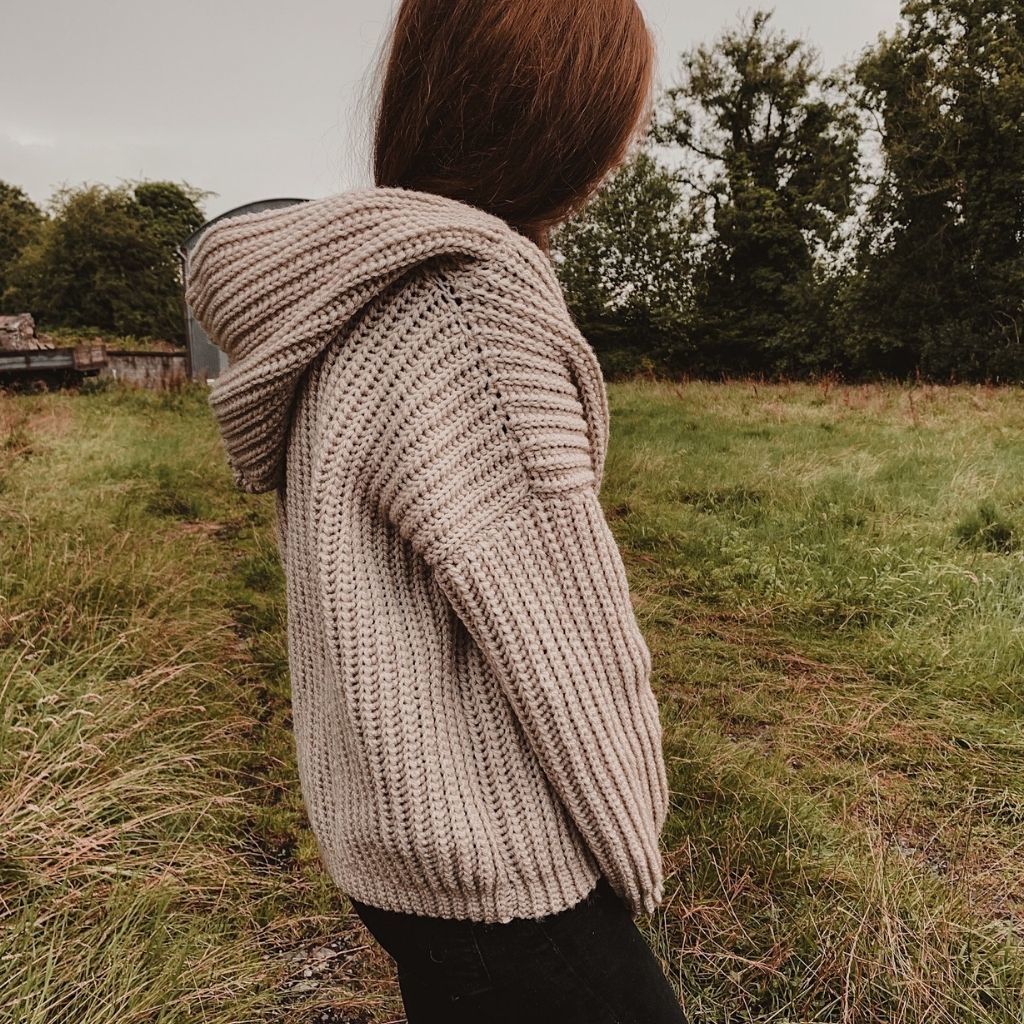 Crochet Oversized Hood Cardigan - Crochet with Carrie