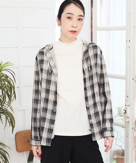 Wガーゼチェックシャツ羽織り DECOY｜クロスプラス公式通販サイト