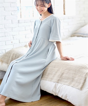 テレコバイカラーネグリジェ/パジャマ/ルームウェア Rosemadame