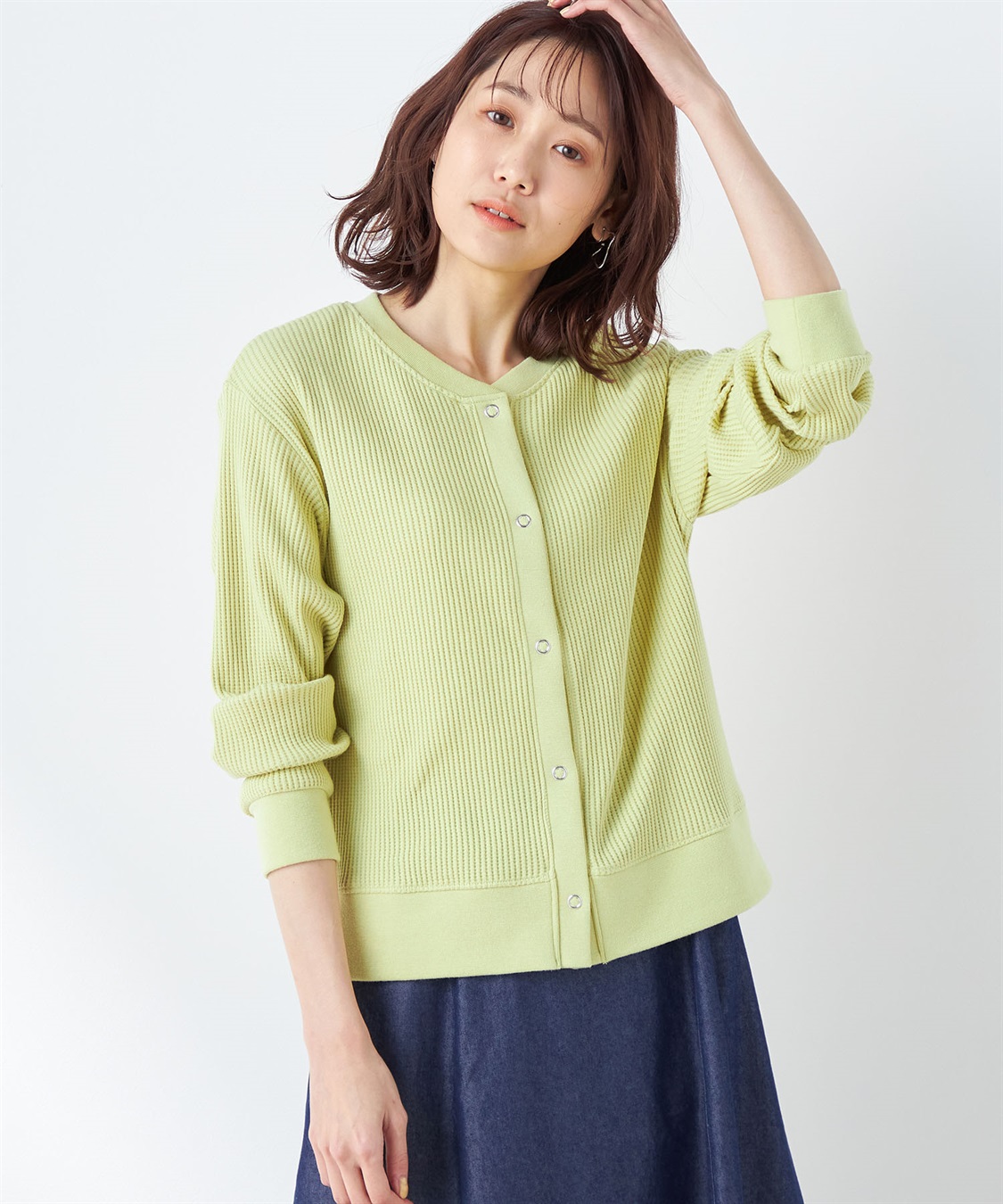 スナップボタンカーディガン Petit Honfleur｜クロスプラス公式通販サイト