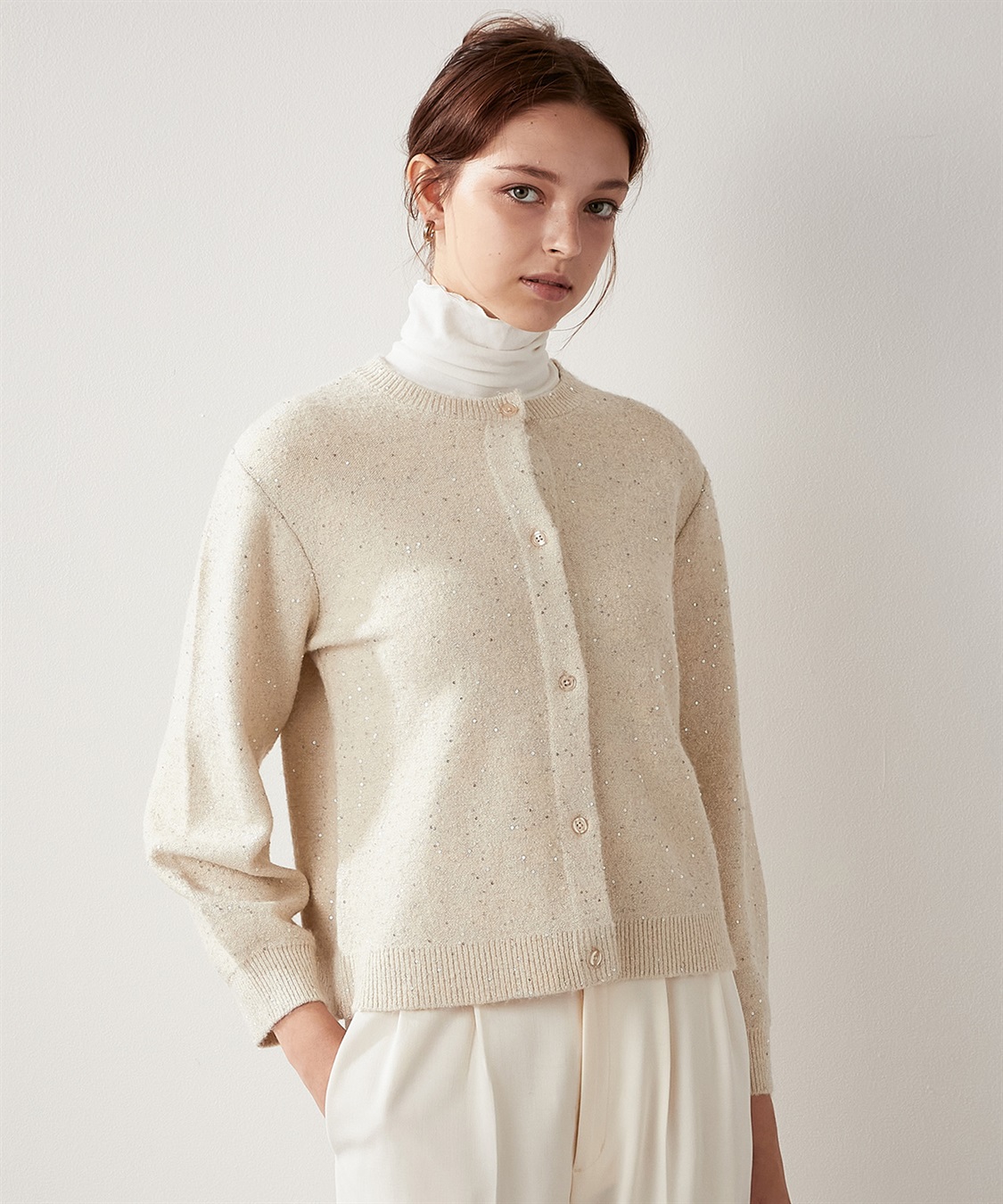 スパンコール ニットカーディガン LE SOUK HOLIDAY｜クロスプラス公式