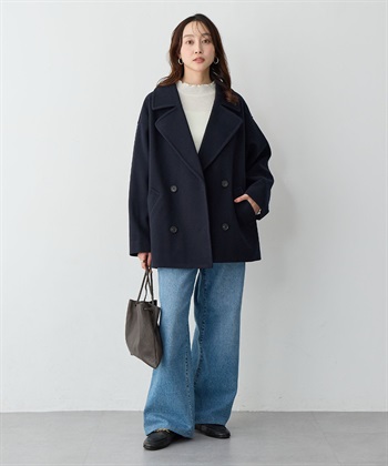 anyfee/大きいサイズ】ミディ丈Pコート anyfee｜クロスプラス公式通販