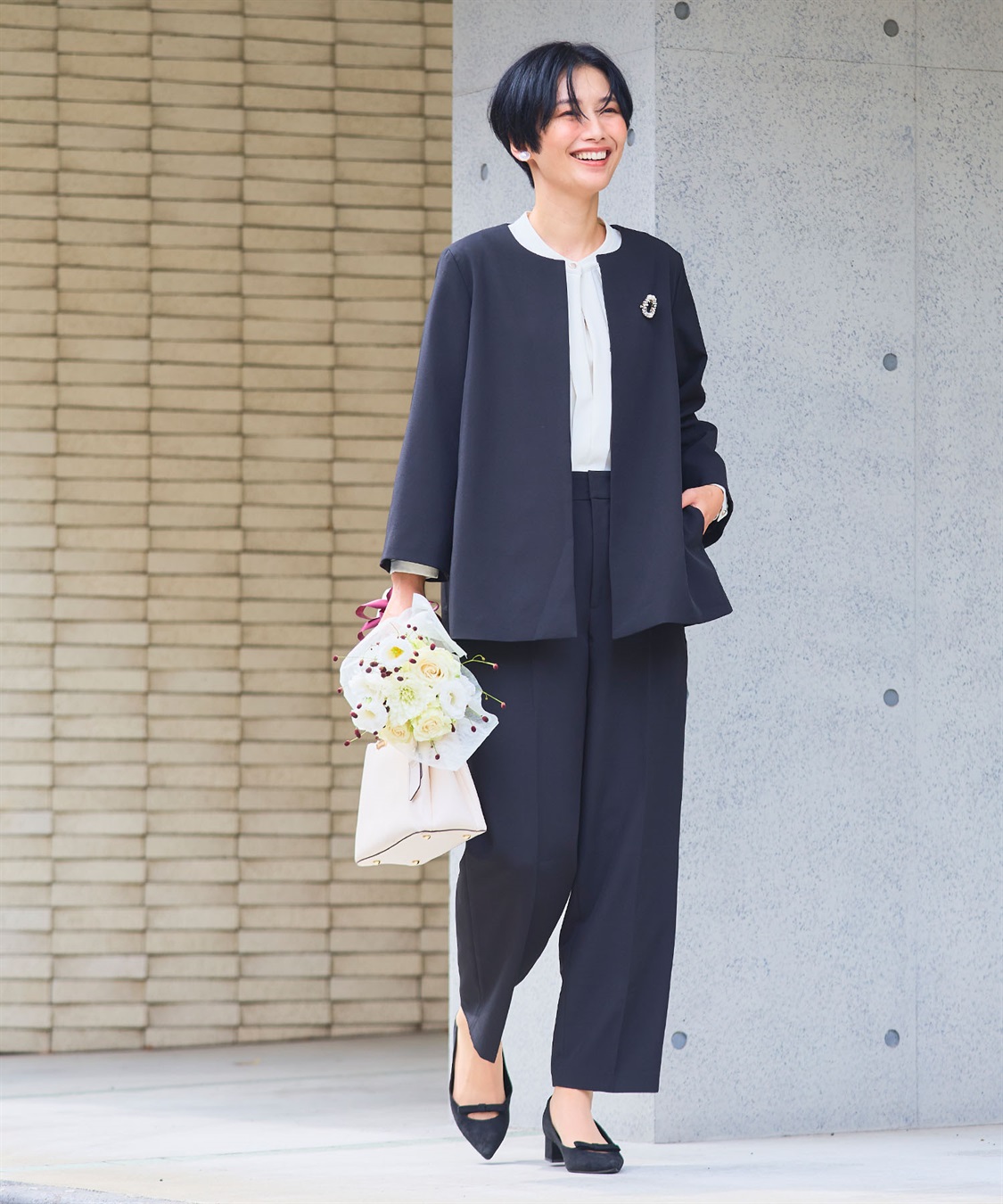 洗える・シワになりにくい》2点セット 正解 Aラインフレアジャケット