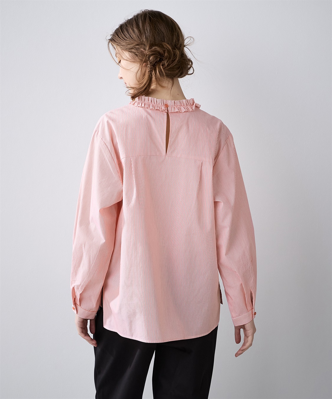 襟フリルブラウス LE SOUK HOLIDAY｜クロスプラス公式通販サイト