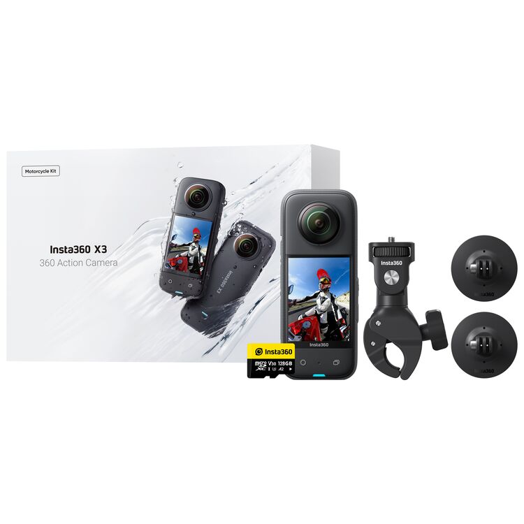 Insta360 X3 Motorcycle Camera Bundle With SD Card - Cycle Gear