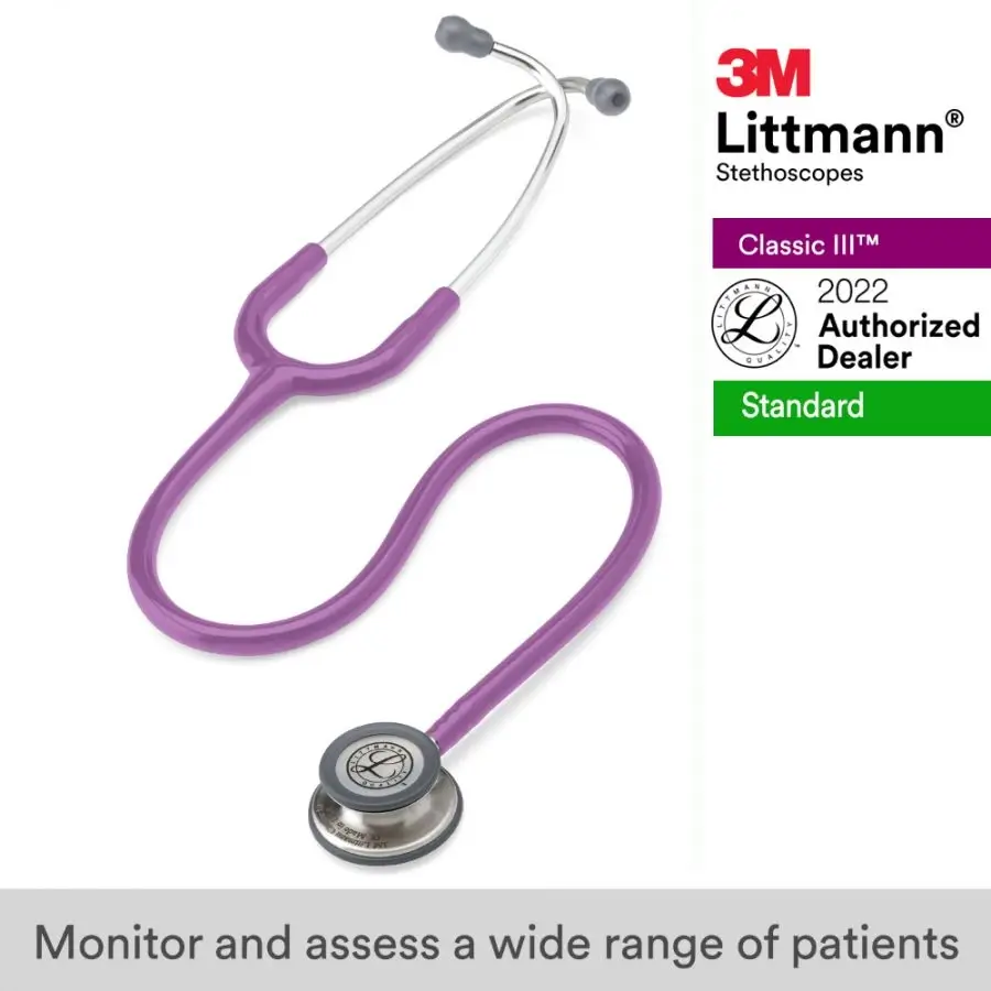 3M™ Littmann® Classic III™ Monitoring Stethoscope, Lavender Tube