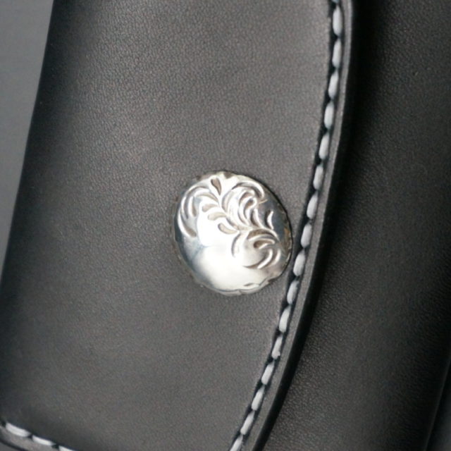 コイン、札、カードケース。silver コンチョ。 | A LEATHER FACTORY