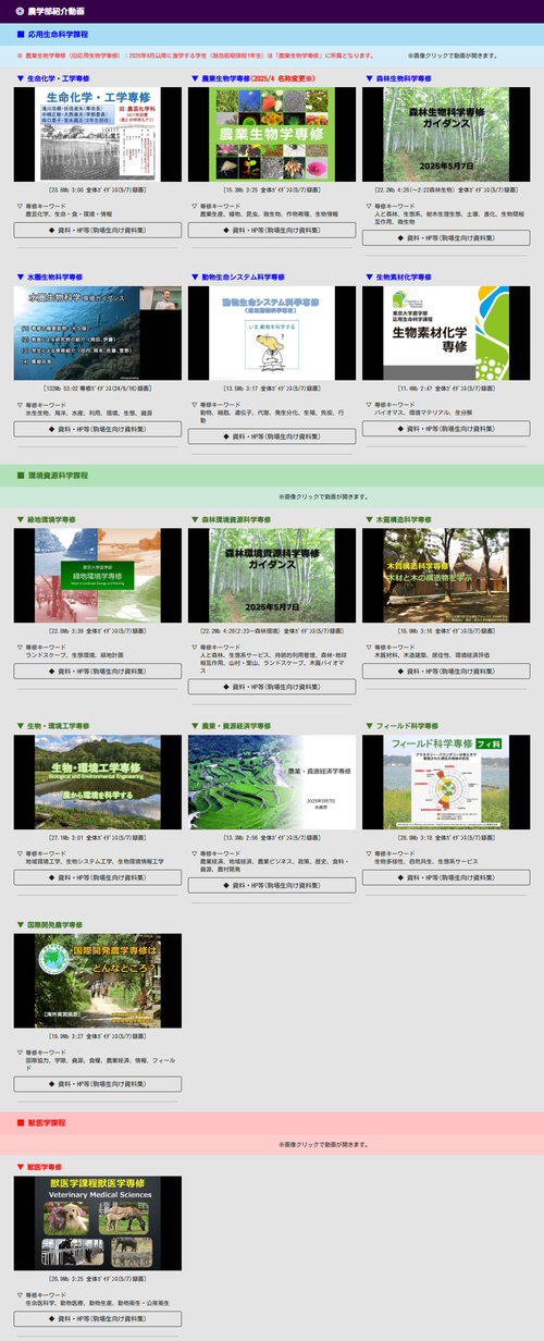 駒場生の方 | 東京大学大学院農学生命科学研究科・農学部