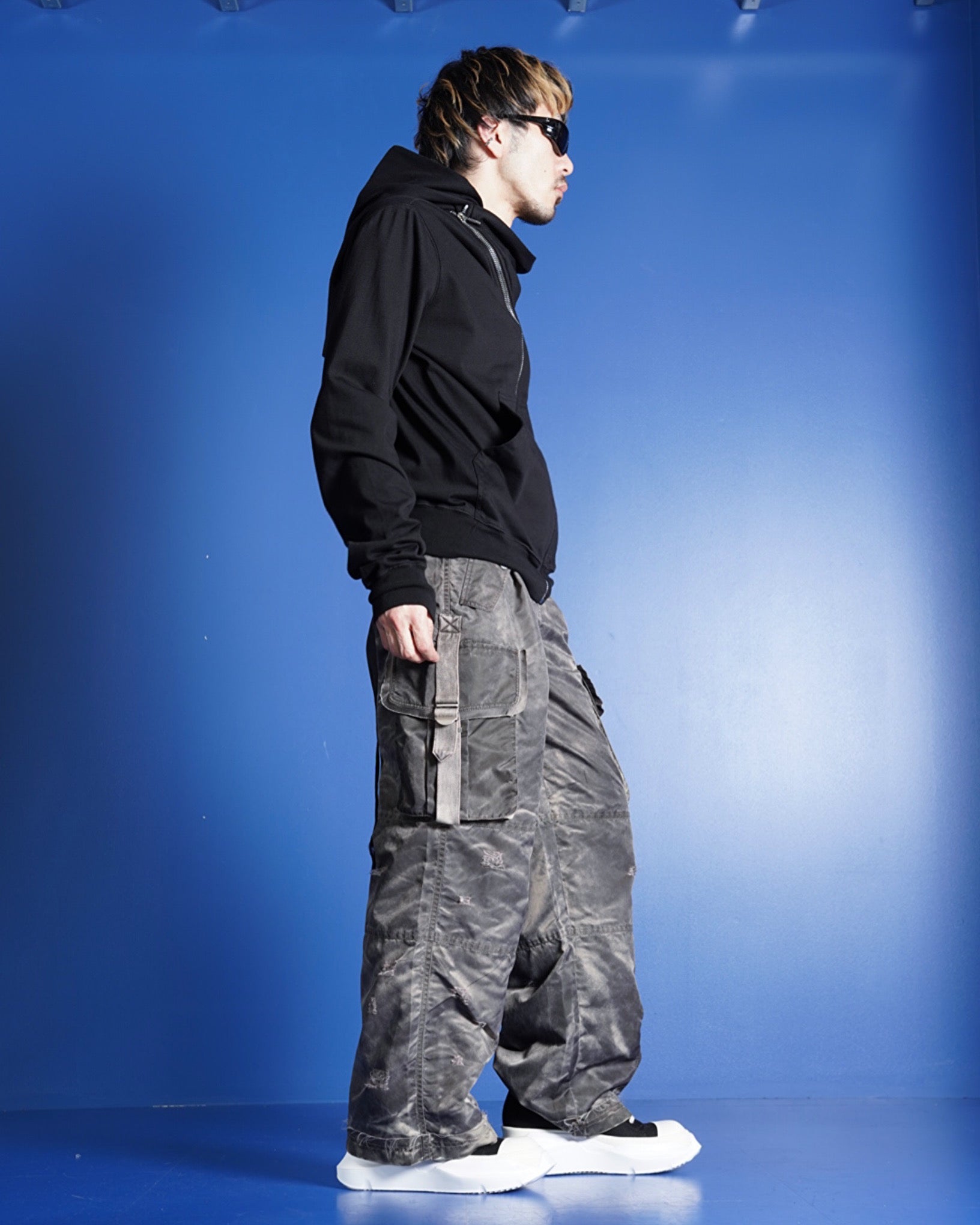 Feng Chen Wang】Sandwashed Nylon Cargo pants -Amanojak.