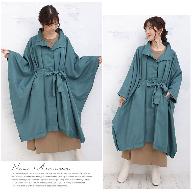 大きいサイズ 【effortless mode】スクエアポンチョコート | 大きい