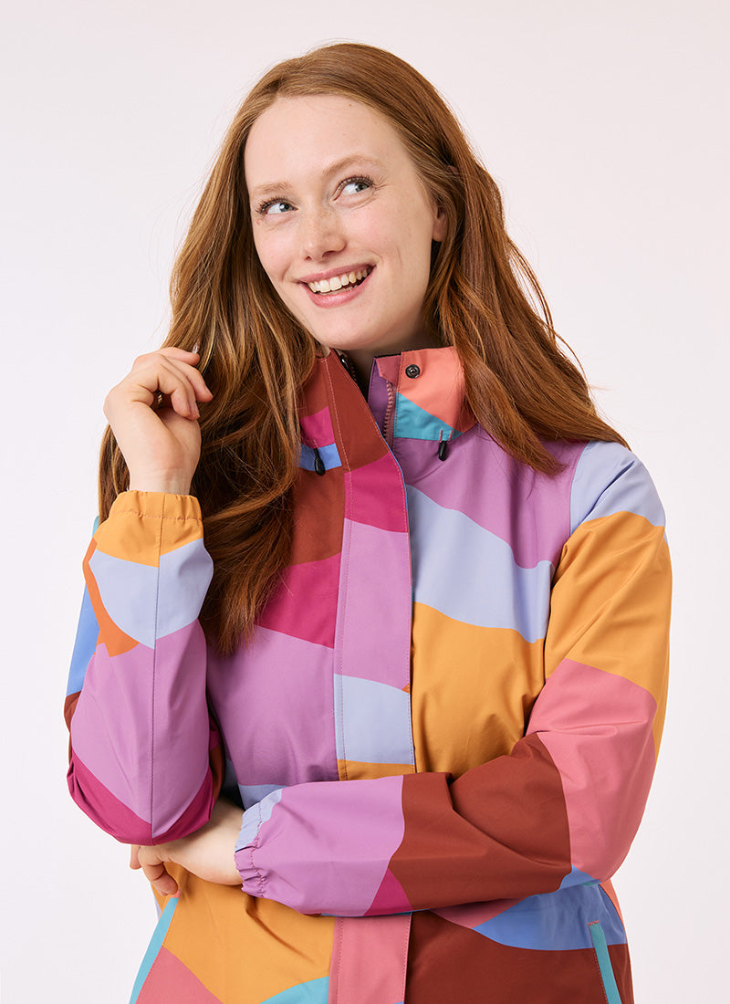 Refuge Waterproof Jacket - Women's Long Raincoat | Sundown