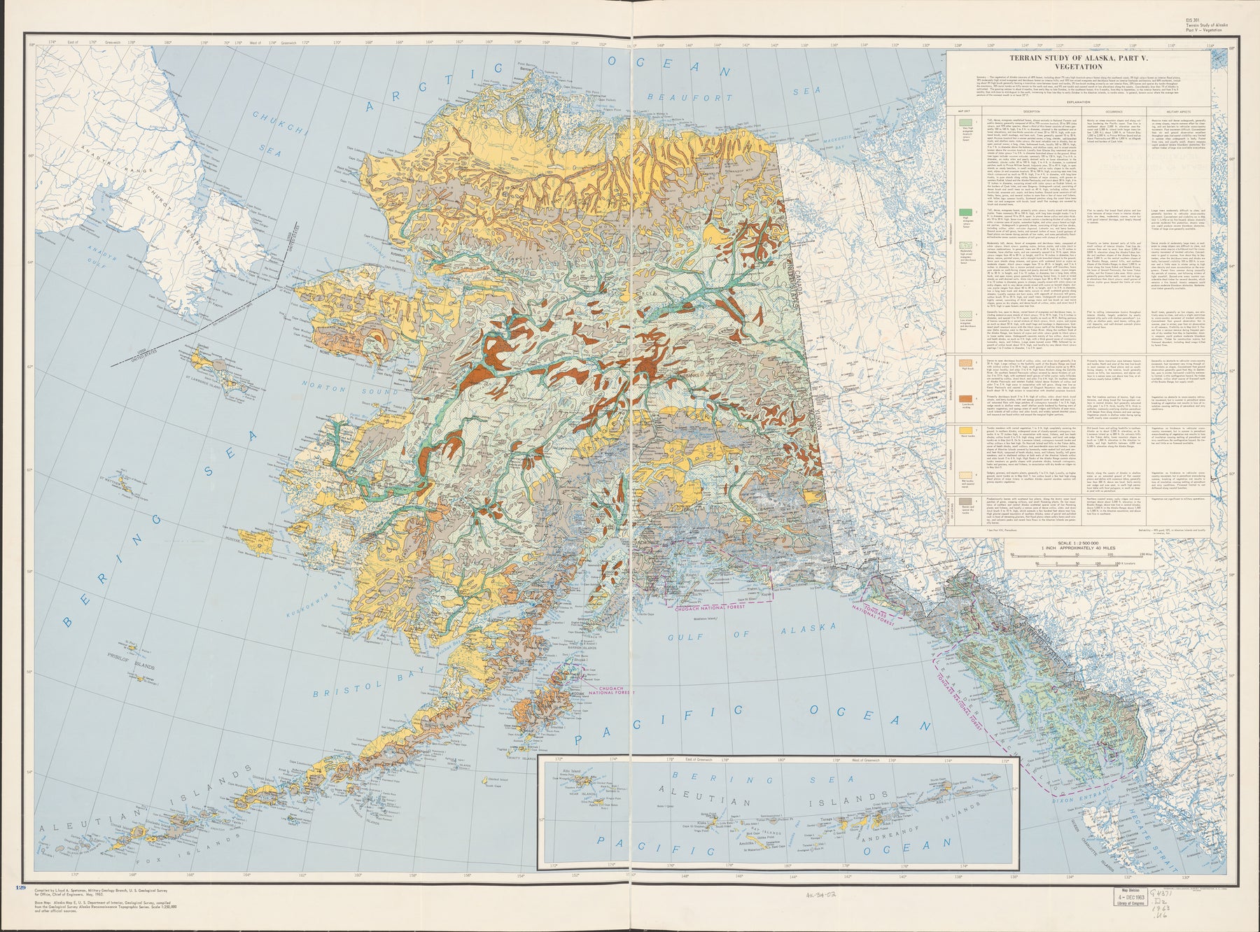 Vegetation Terrain Study of Alaska, 1960 – American Map Store