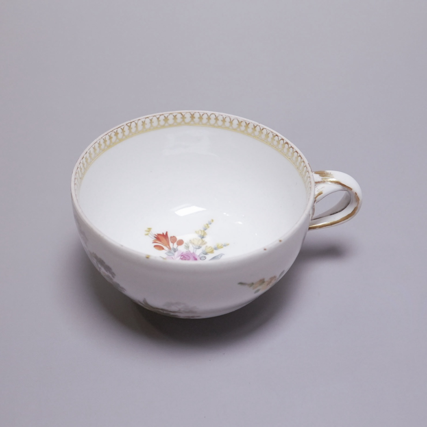 ドイツ 1880年代 磁器 MEISSEN マイセン 人物紋カップ＆ソーサー