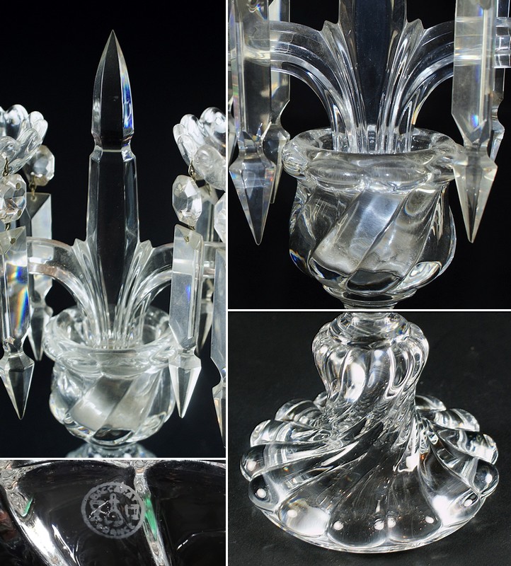 BACCARAT】バカラ Bambous tors 2灯式キャンドルスタンド