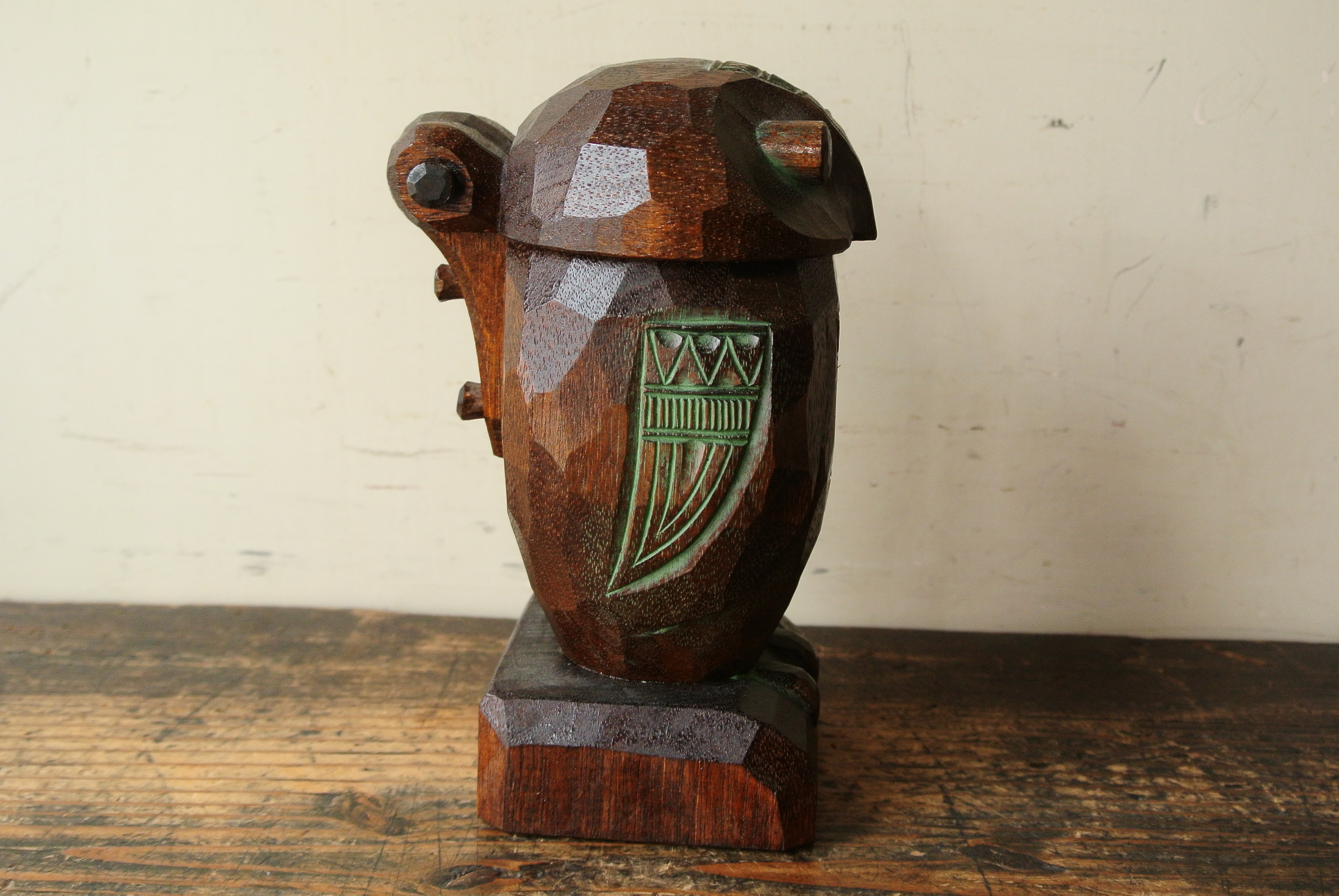 砂澤ビッキ 煙草入れ 木彫 - アンティーク雑貨・古道具の札幌