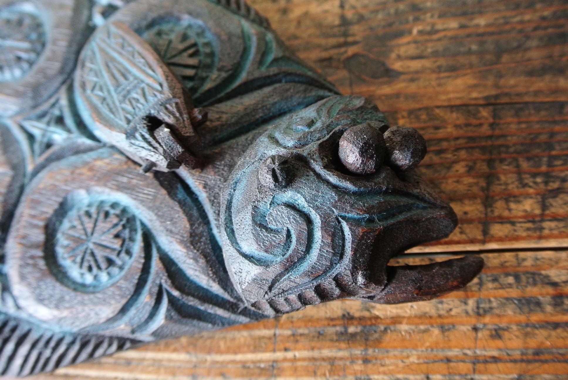 阿部紀男 かれい 木彫 - アンティーク雑貨・古道具の札幌 アンティーク