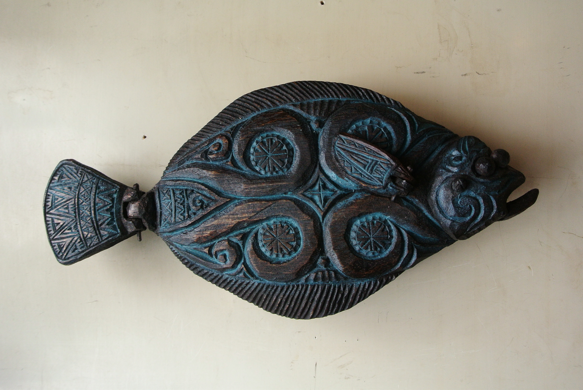 阿部紀男 かれい 木彫 - アンティーク雑貨・古道具の札幌 アンティーク