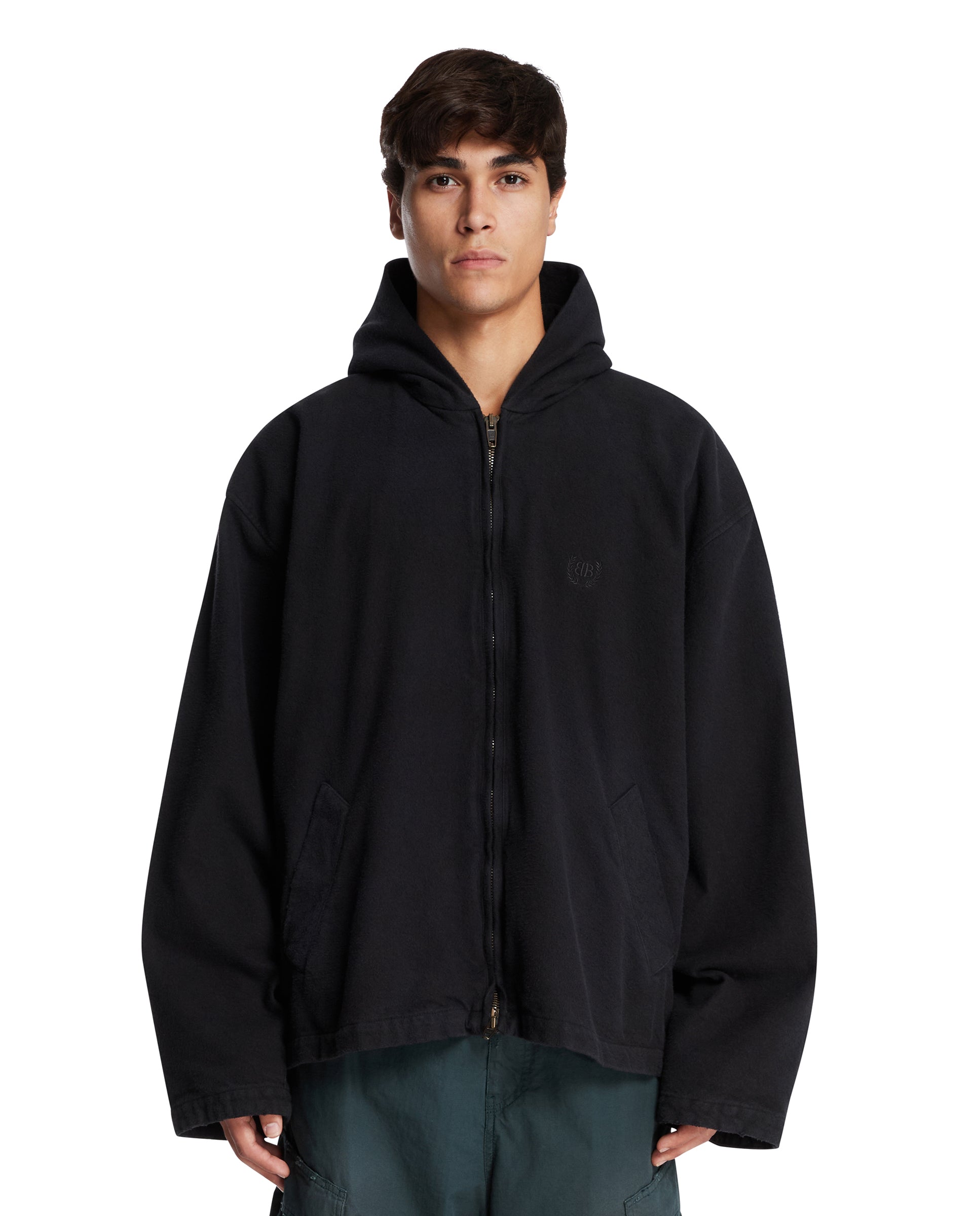 Black Hoodie with Zip | BALENCIAGA - Antonia