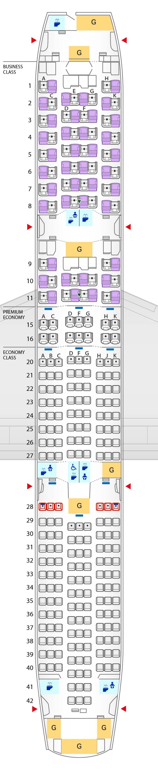 Seat Map of Boeing 787-9 | Seat Map | In-Flight | Travel