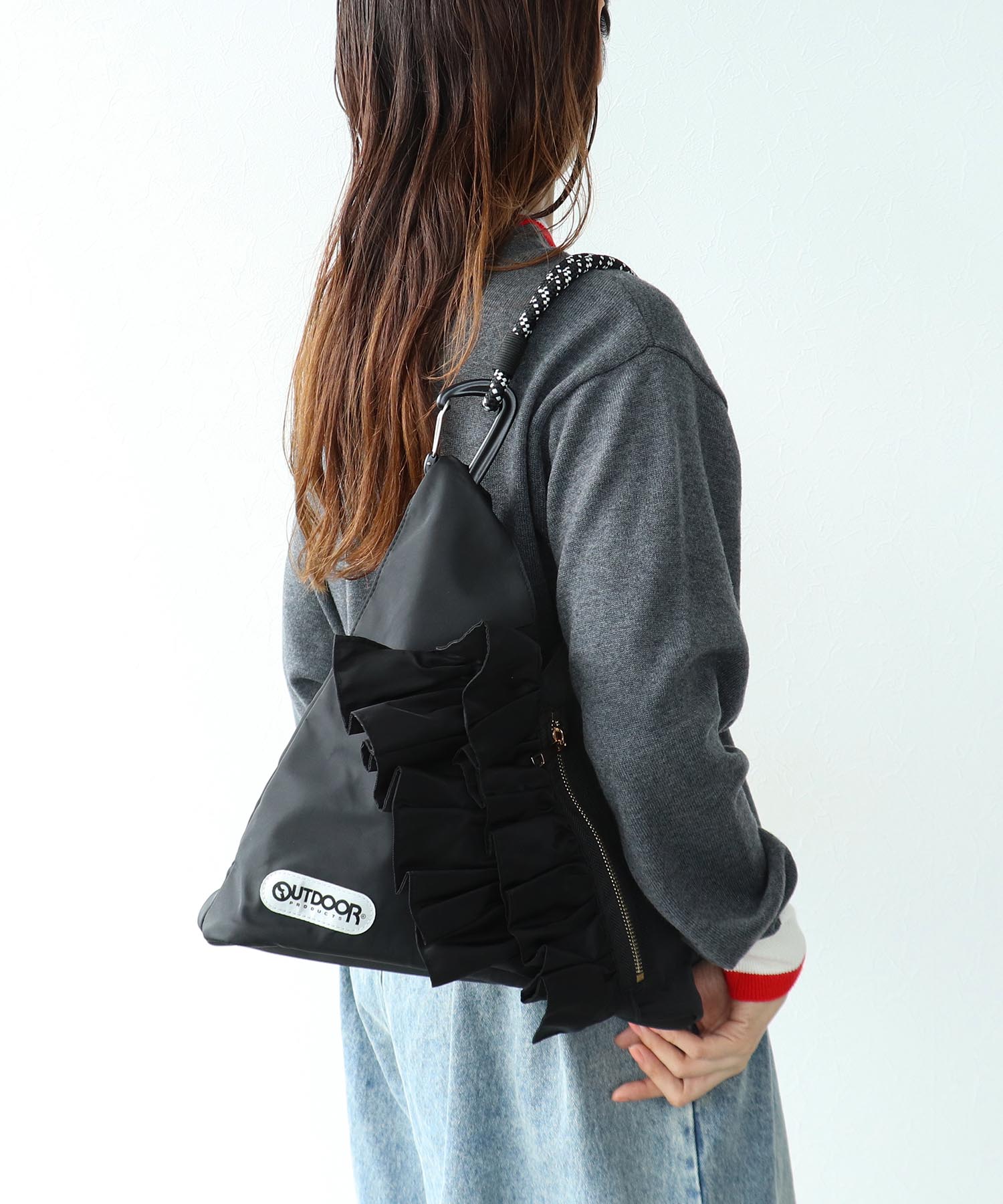 RISLEY×OUTDOOR PRODUCTS】miniトライアングルフリルバッグ | AND ON