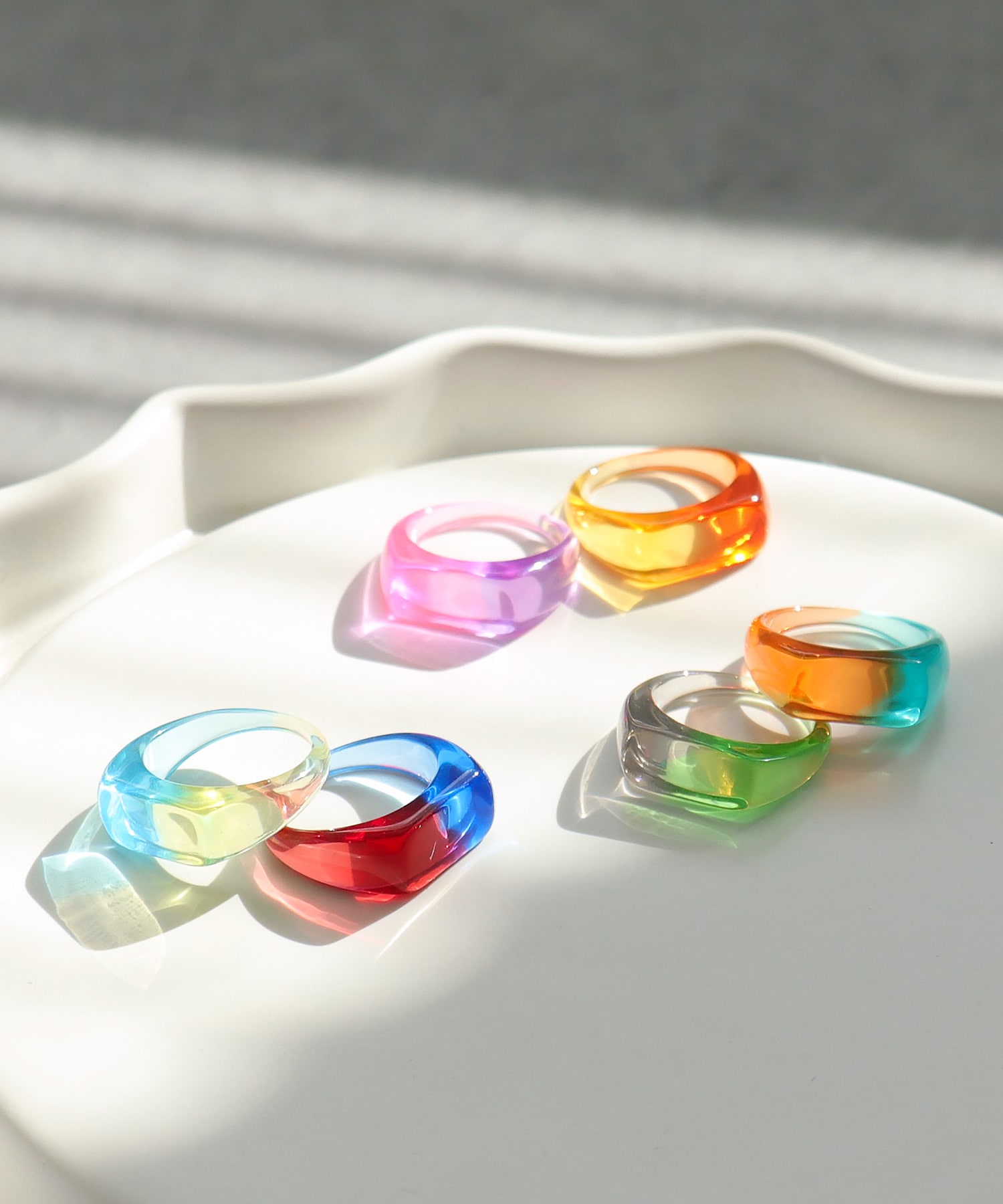 グラデアクリルセットリング | AND ON JIONE STORE（アンドオン