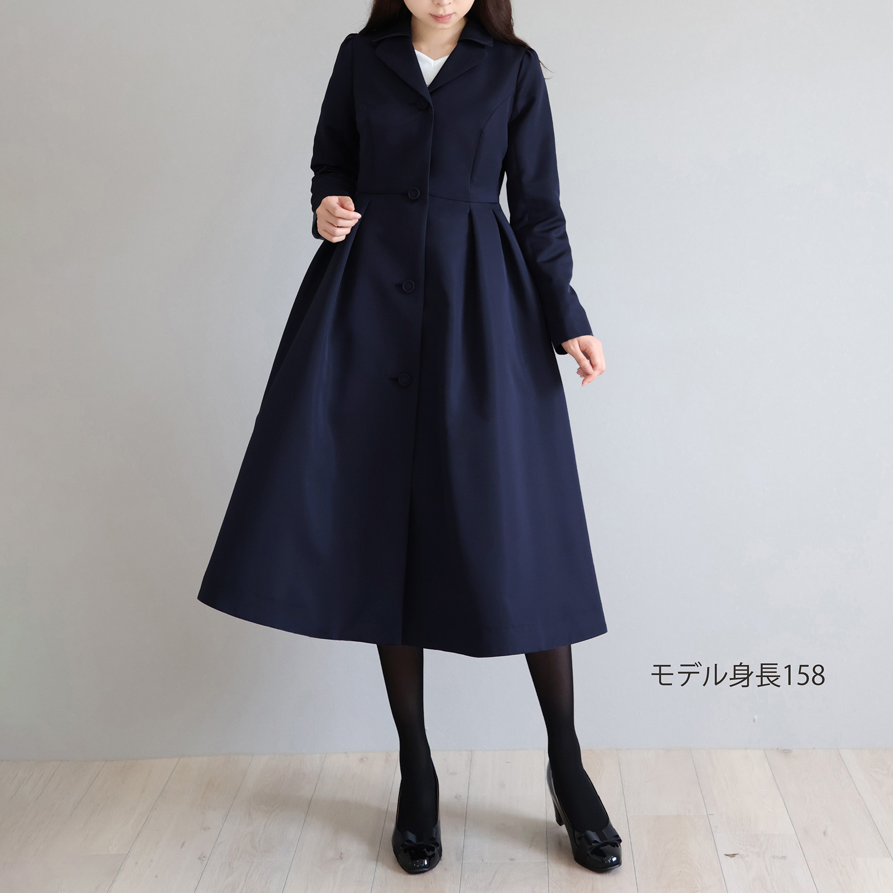 グログランタフタ エレガント チェスターコート【JM1254BD】 商品詳細