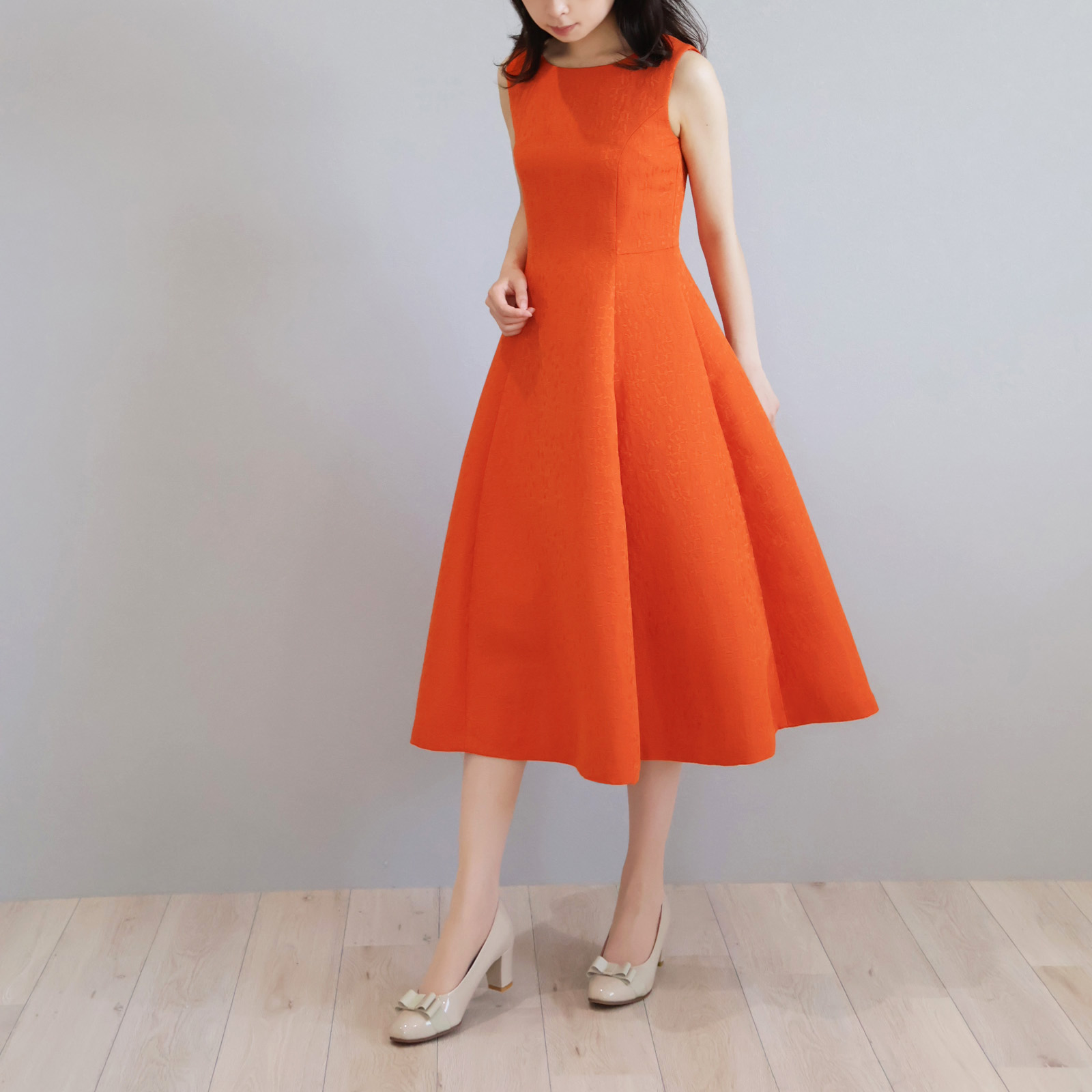 グログランジャガード エレガントワンピース【JM2355BE】 商品詳細