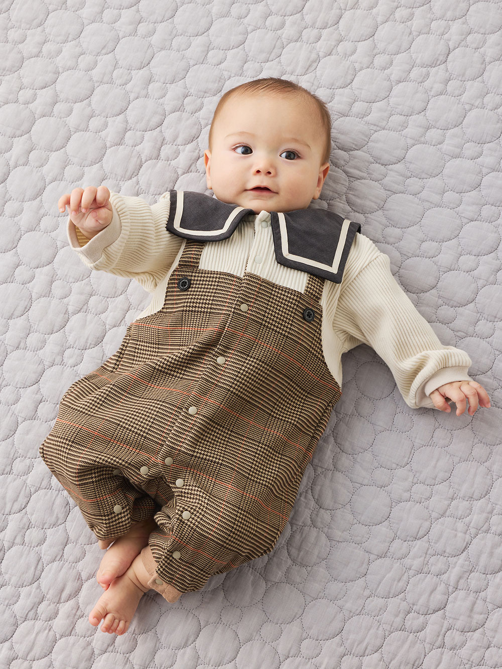 新品タグ付】BURBERRY バーバリー 半袖ロンパース 食事エプロン セット