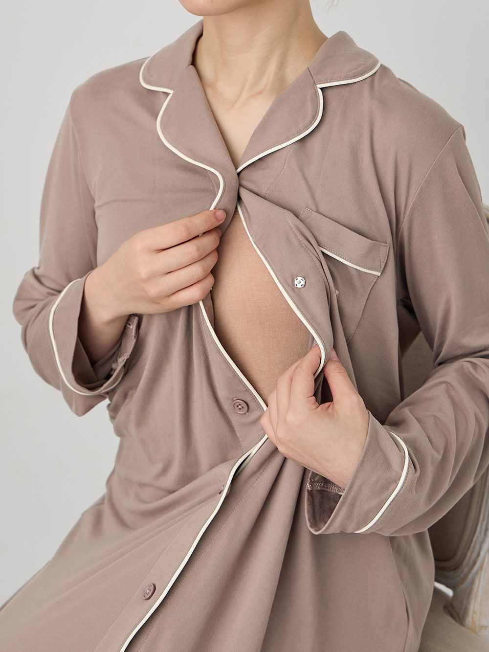 fairy（フェアリー）とろみらくちんパジャマ（サイドスリット開き